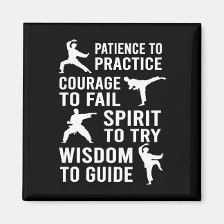 Teacher Karate Student Trainee Practice Karate Tra Magnet
