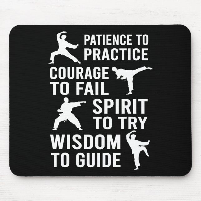 Teacher Karate Student Trainee Practice Karate Tra Mouse Pad (Front)