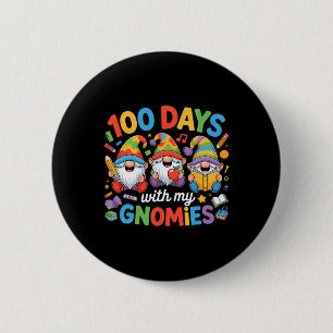 Teacher Kids Gnome 100 Days Of School 2 Inch Round Button