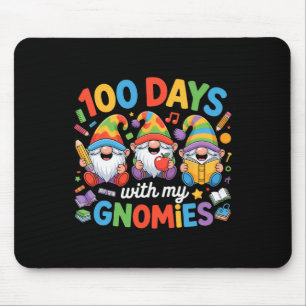 Teacher Kids Gnome 100 Days Of School Mouse Pad