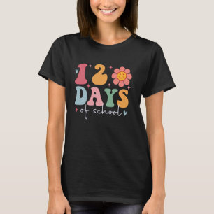 Teacher Kids Happy 120 Days Of School Daisy Flower T-Shirt