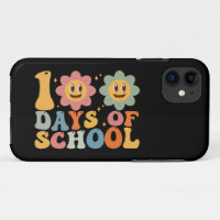 Teacher Kids Retro Groovy 100 Days 0f School