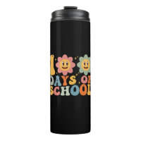 Teacher Kids Retro Groovy 100 Days 0f School 