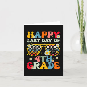 Teacher Last Day Of School 4th Grade Kids Boys Gir Card