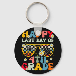 Teacher Last Day Of School 4th Grade Kids Boys Gir Keychain