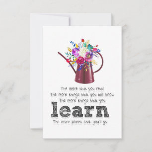 Teacher Learn The More Places Thank You Card
