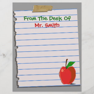 Teacher Letterhead Stationery