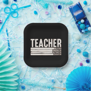 Teacher Life Back to School Paper Plate