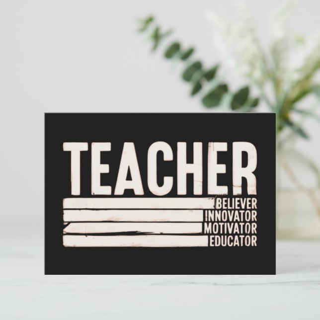 Teacher Life Back to School  Thank You Card (Standing Front)
