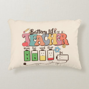 Teacher Life Battery Accent Pillow