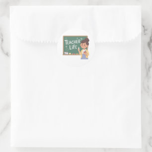 Teacher Life Cute Teacher Chalkboard Sticker Teach