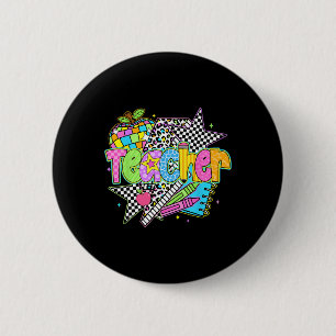 Teacher Life Inspirational Back To School Teach Lo 2 Inch Round Button