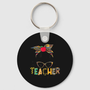Teacher Life Messy Bun Teacher's Day First Day Of Keychain