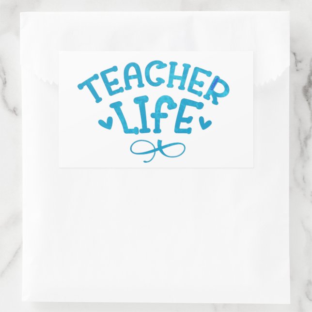 TEACHER LIFE typographic                           Sticker (Bag)