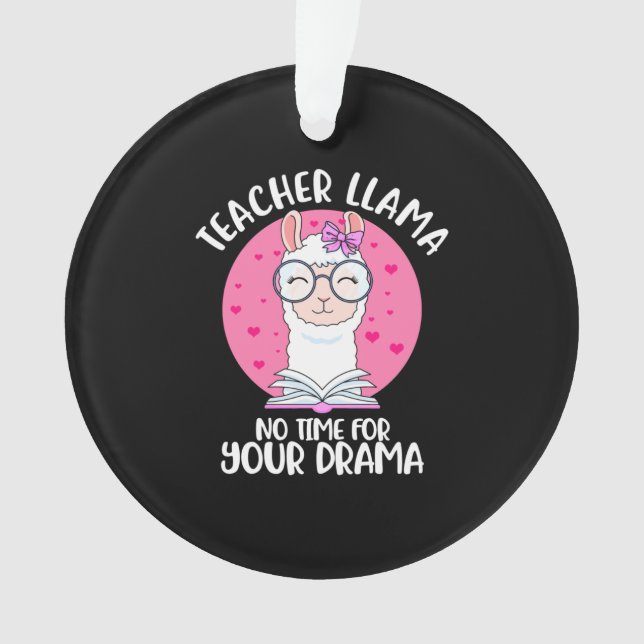 Teacher Llama Ornament (Front)