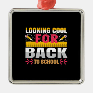 Teacher Looking Cool For Back To School Metal Ornament