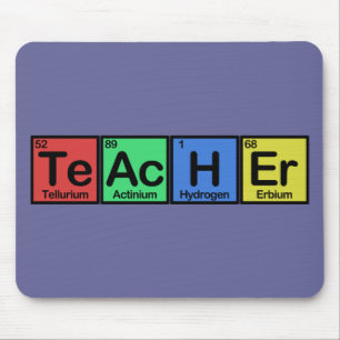 Teacher made of Elements colours Mouse Pad