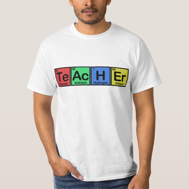 Teacher made of Elements colours T-Shirt (Front)