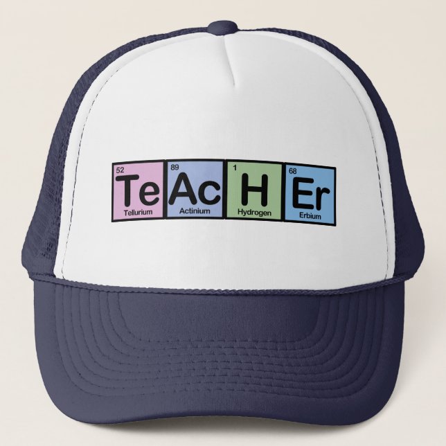 Teacher made of Elements Trucker Hat (Front)
