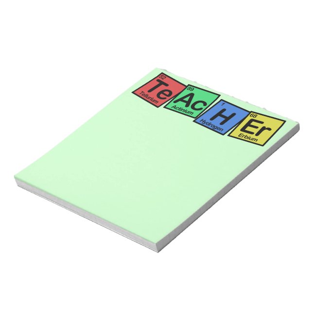 Teacher made of Elements whimsical Notepad (Rotated)