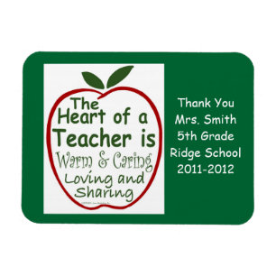 Teacher Magnet, Apple verse with dedication Magnet