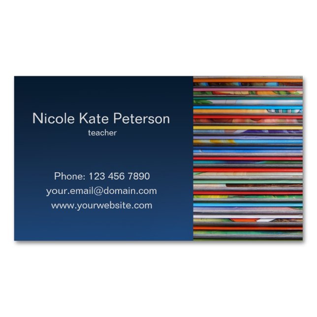 teacher magnetic business card (Front)