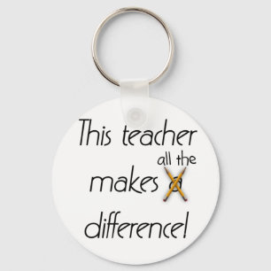 Teacher Makes a Difference T-shirts and Gifts Keychain