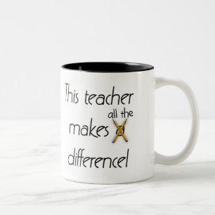 Teacher Makes a Difference Two-Tone Coffee Mug