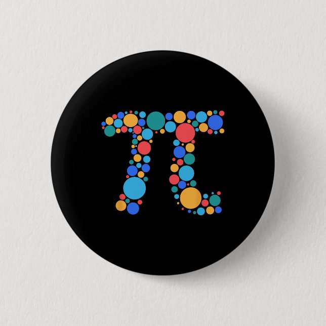 Teacher Math Pi Day Dot Day 2025  2 Inch Round Button (Front)