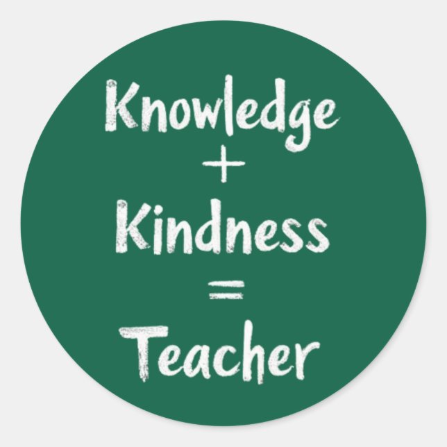 Teacher Math Quote – best gift for teachers Classic Round Sticker (Front)