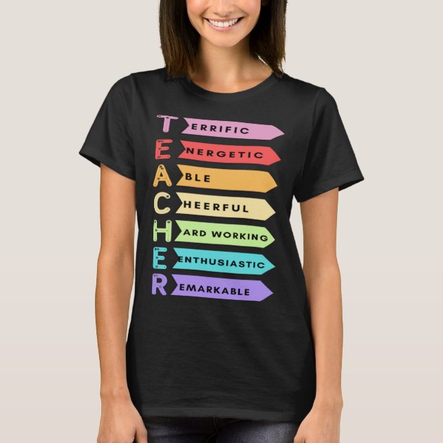 TEACHER  MEANING OF TEACHER T-Shirt (Front)