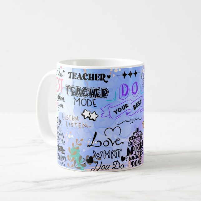 teacher mode coffee mug (Front Left)