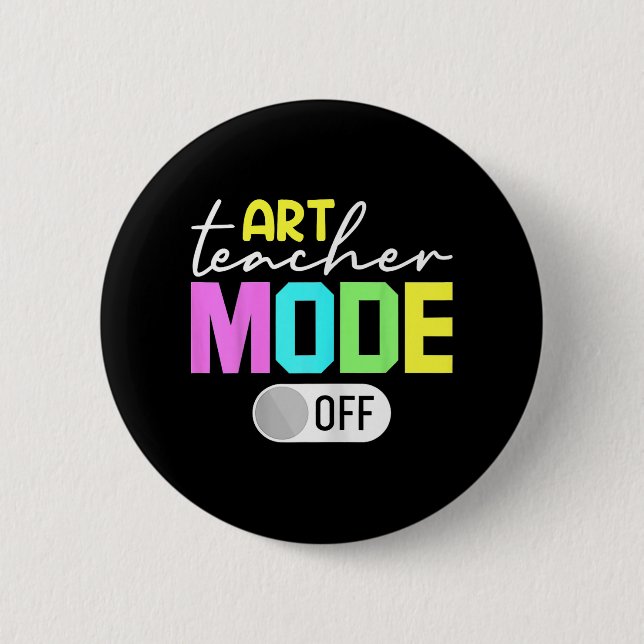 Teacher Mode Off  2 Inch Round Button (Front)