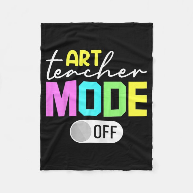 Teacher Mode Off  Fleece Blanket (Front)