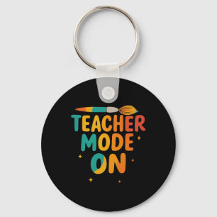 Teacher Mode On Back To School Funny School Teache Keychain