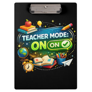 Teacher Mode: ON – Cute Back to School Design Clipboard