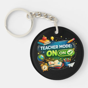 Teacher Mode: ON – Cute Back to School Design Keychain