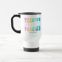 Teacher Modern Rainbow Colours Personalized Name