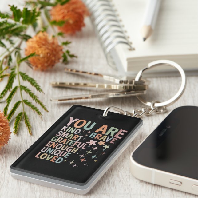 Teacher Motivational First Day Back to School Keychain (Front Right)
