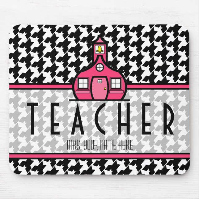 Teacher Mousepad - Houndstooth (Front)