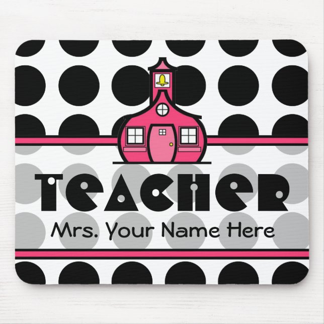 Teacher Mousepad - Polka Dot (Front)