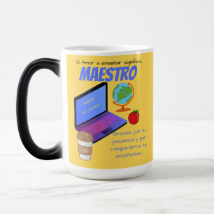 Teacher mug maestro quote