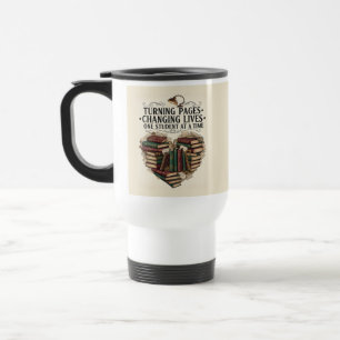 Teacher Mug Turning Pages Book Heart Quote