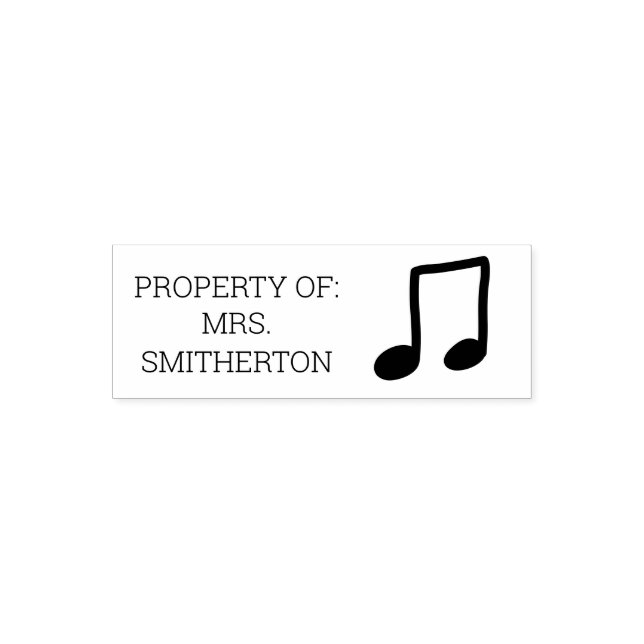 Teacher Musical Notes Back to School Property Of Self-inking Stamp (Design)