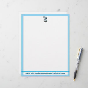 Teacher name elegant quote modern white frame letterhead