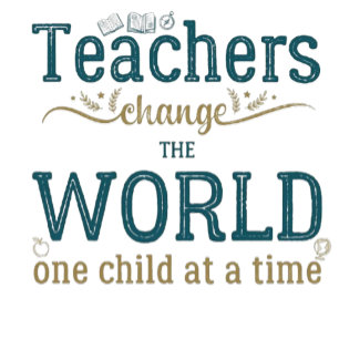 Teacher name elegant quote modern white frame letterhead