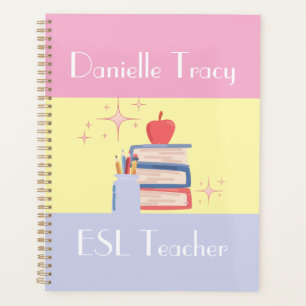 Teacher Name & Specialty/Grade Colourful Custom Planner
