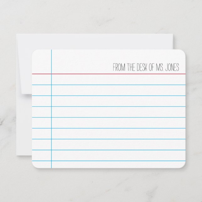 Teacher - Note Cards (Customize) (Front)