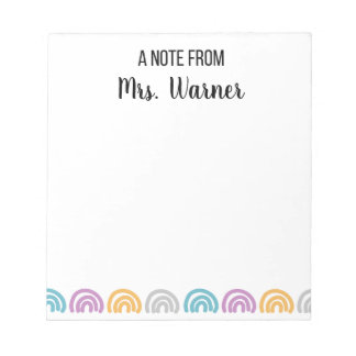 Teacher Note- Personalized Notepad