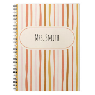 teacher notebook, personalized teacher gift, custo notebook